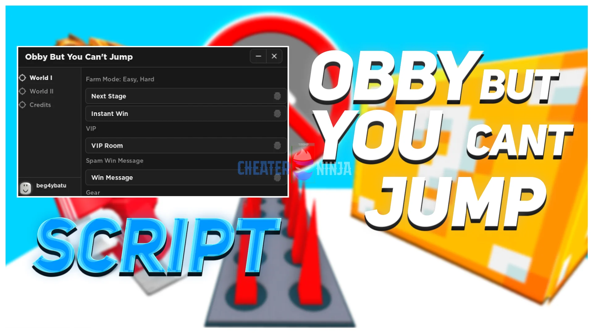 Obby But You Can’t Jump Script Op Auto Win Cheat Roblox Pastebin